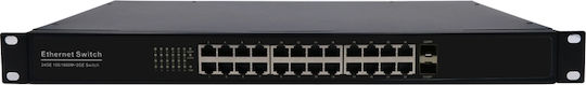 Ewind EW-S1626CGU Неуправляем L2 PoE Switch с 24 Портове Гигабитови (1Gbps) Ethernet и 24 SFP Портове