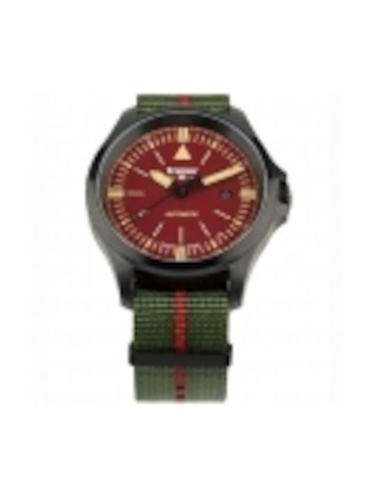 Traser P67 Officer Watch Automatic with Green Fabric Strap