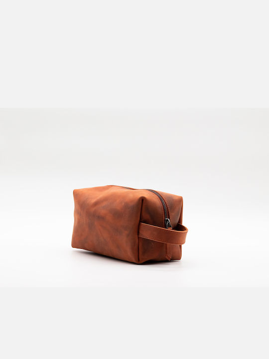 Toya Toiletry Bag in Orange color 18cm