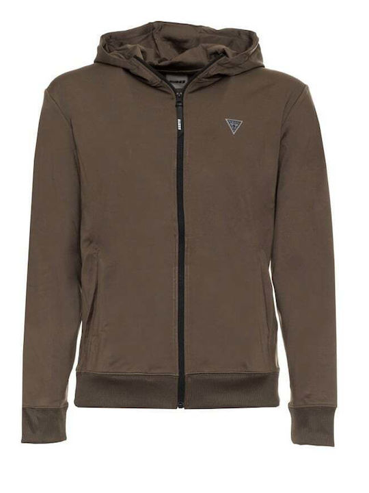 Guess Men's Hooded Cardigan CAFE