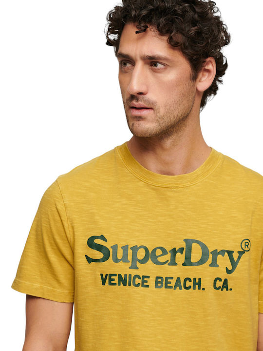 Superdry D2 Ovin Venue Herren T-Shirt Kurzarm Gelb