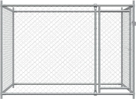 vidaXL Metallisches Hundepark 200x200x150cm Grau
