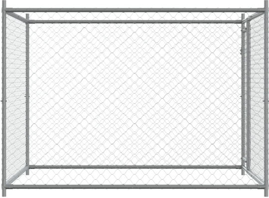 vidaXL Metallisches Hundepark 200x200x150cm Grau