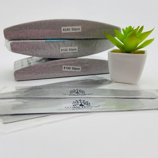 Disposable Nail Files 180 Grit 50pcs Self-Adhesive Global Soft Base