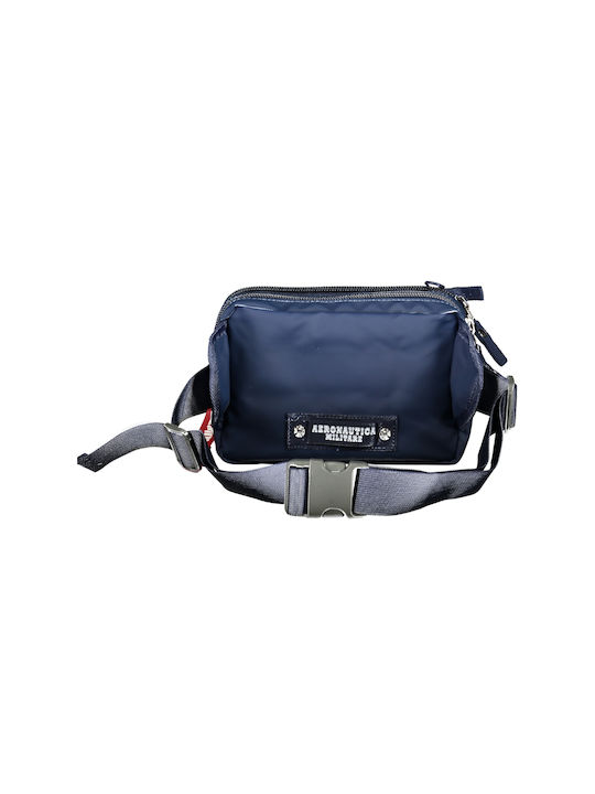 Aeronautica Militare Fabric Shoulder / Crossbody Bag with Zipper Blue