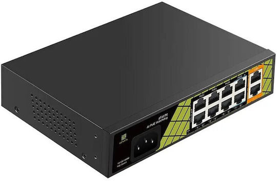 Conexpro Conexpro GNT-P1210SG Unmanaged L2 PoE+ Switch with 10 Ethernet Ports