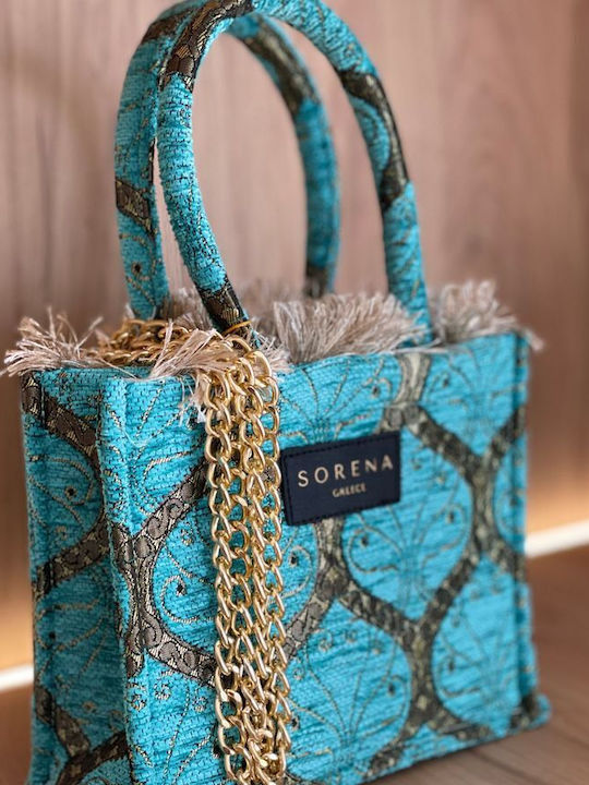 Sorena Greece Mini Tote Bag Likno 0079 - Turquoise