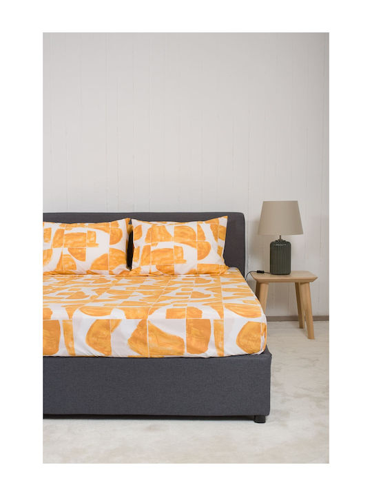 Viokarpet Sheet Sets King Size 270x280cm. Nordic 855 Malmo Gold 4pcs
