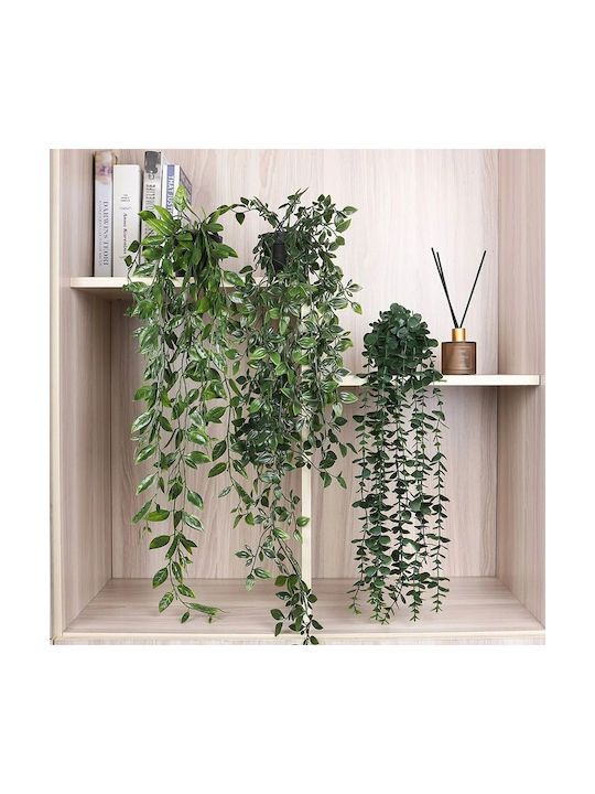 Dekorative künstliche Pflanze Grün 90cm 3Stück