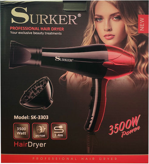 Surker Πιστολάκι Μαλλιών με Φυσούνα 3500W