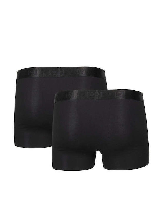 WOLFORD MEN'S BOXER BRIEF SET 2 PCS PURE BOXER BRIEF SET BLACK