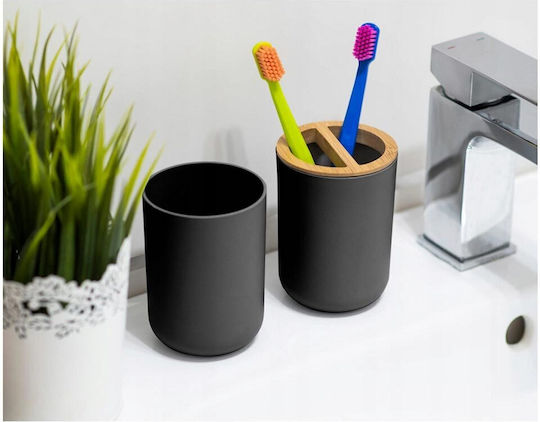 Aria Trade Badezimmerzubehör-Set Kunststoff Schwarz 6 Stück