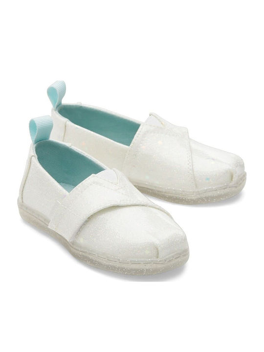 Kids Espradrilles with Hoop & Loop Closure White Alpargata