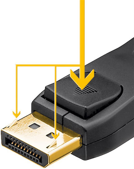 Goobay Cable DisplayPort male - DisplayPort male 1m Μαύρο (64797)