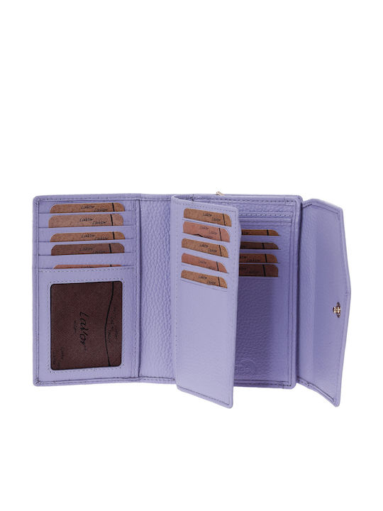 Small Leather Women's Wallet Classic with RFID Purple
