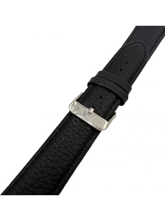 Tzevelion Leather Strap Black 22mm