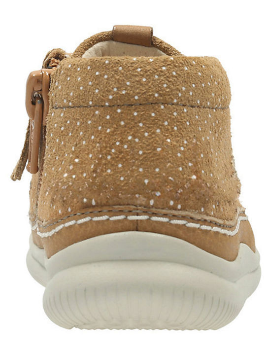 Aklark Inf Suede Kinderstiefeletten mit Reißverschluss Ecru