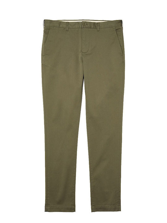 Lacoste Men's Trousers Chino Elastic in Slim Fit Green