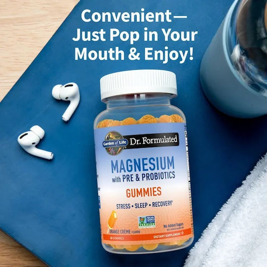 Garden Of Life Magneziu Pre și Probiotice 60 Gummies cu Aromă de Portocală