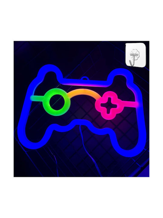 Gaming Controller Декоративна Лампа Барове LED Батерия Кафяв