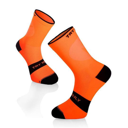 Try to Fly Fahrradsocken Orange