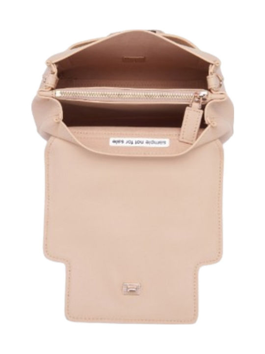 Leather Women's Bag Shoulder Beige