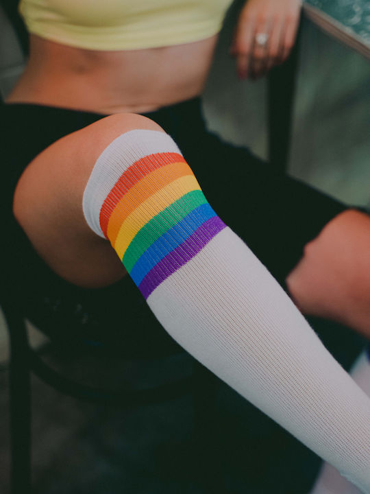 American Socks Rainbow Pride Socks White