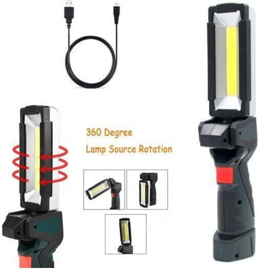 Work & Site Light Extension Cord Rechargeable LED with Brightness up to 500lm Foldable