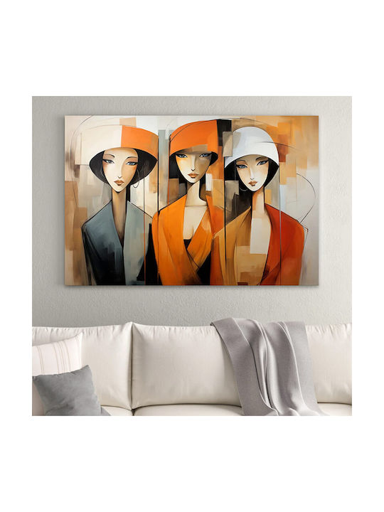 Megapap Women In Orange Painting on Canvas 100x70cm