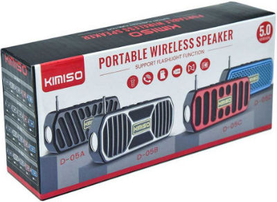 Kimiso 885871 Bluetooth Speaker 5W with Radio and Battery Life up to 3 hours Red