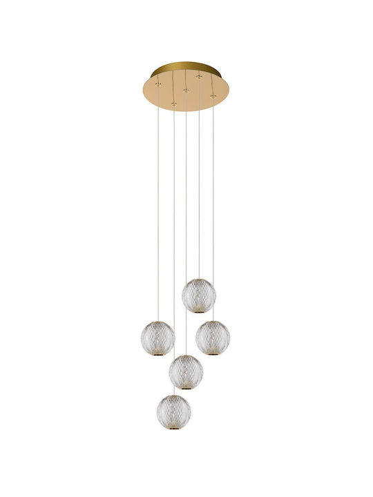 Lucide Lightning Cintra Pendant Light LED with Warm White Light Transparent