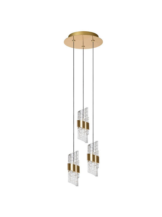 Lucide Lightning Pendant Light LED with Warm White Light Gold