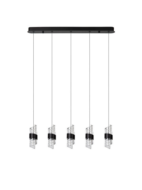 Lucide Lightning Pendant Light LED with Warm White Light Black