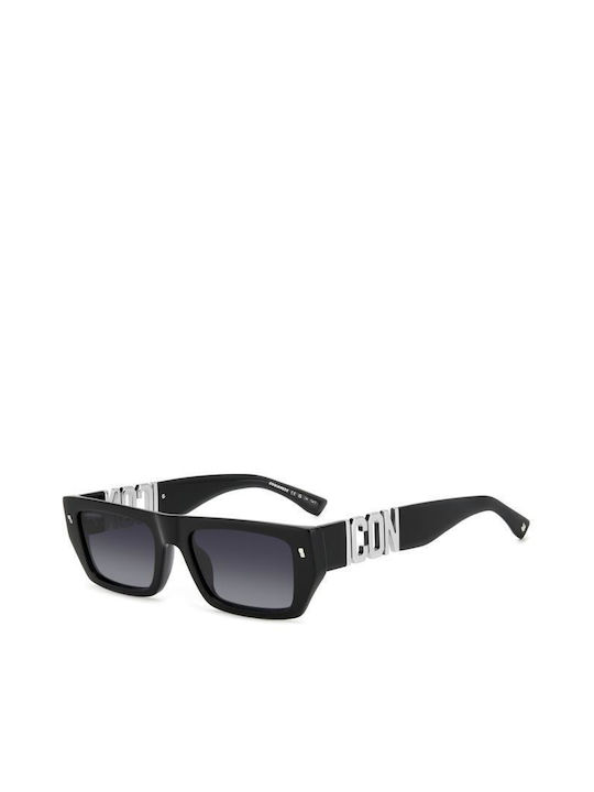Dsquared2 Icon Sonnenbrillen mit Schwarz Rahmen und Schwarz Verlaufsfarbe Linse ICON 0011/S 807/9O