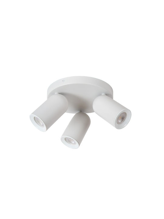 Lucide Lightning Triple Spot with Socket GU10 in White Color