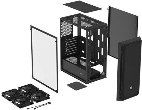 Natec Fury Shobo SH4F Gaming Midi Tower Computer Case with Side Window Black