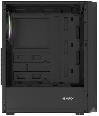 Natec Fury Shobo SH4 RGB Gaming Midi Tower Κουτί Υπολογιστή με Πλαϊνό Παράθυρο Μαύρο