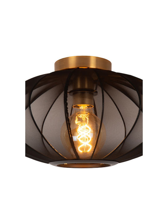 Lucide Lightning Fabric Ceiling Light with Socket E27 Black