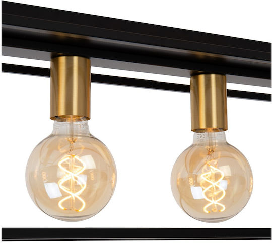 Lucide Lightning Ceiling Mount Light Black with Socket E27