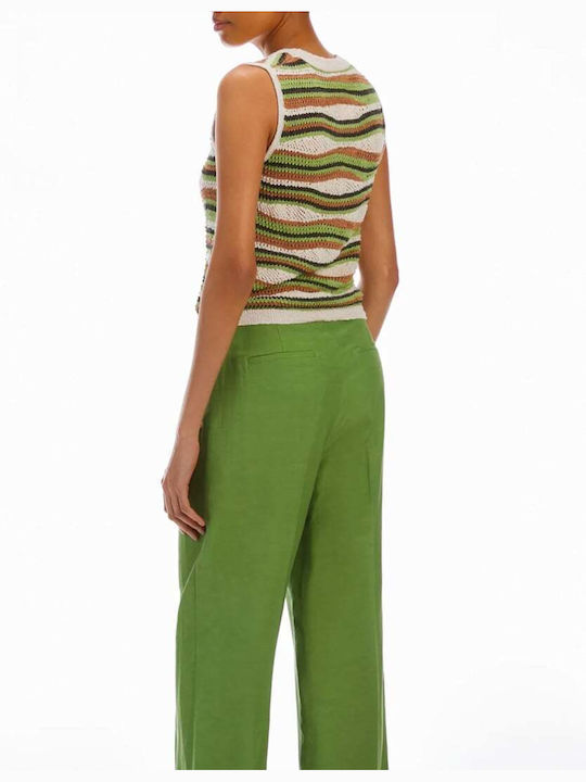 Pennyblack pentru Femei de Vară Bluză Fără mâneci Verde