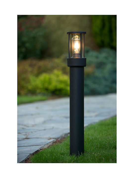 Lucide Lightning Φωτιστικό Κολωνάκι Εξωτερικού Χώρου 15W IP44 για Ντουί E27 Γκρι