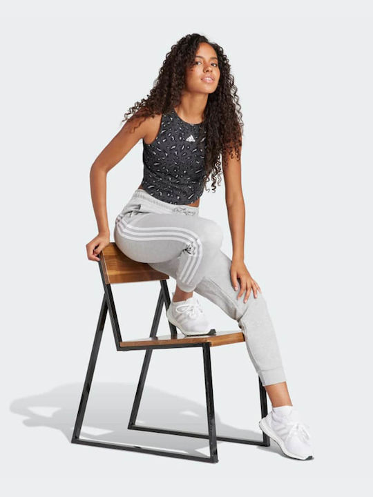 Adidas Damen Sportliches Crop Top Ärmellos Gray