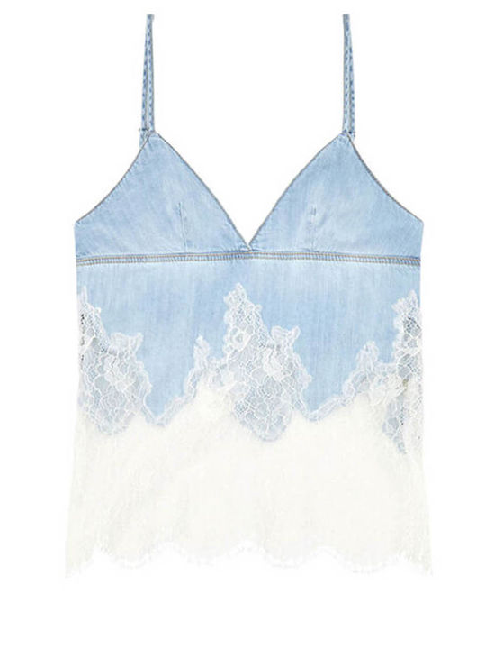 Women's Summer Blouse Sleeveless Blue