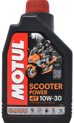 Motul Scooter Power Synthetic 10W-30 4-Stroke Motorcycle Motor Oil 1lt