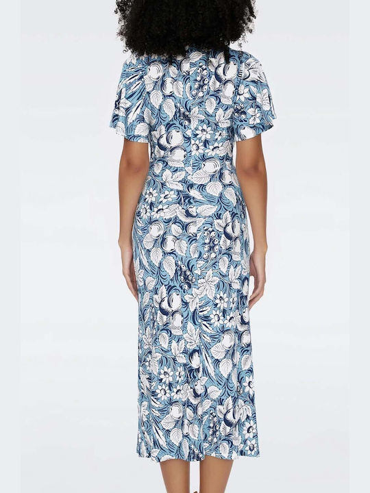 Diane Von Furstenberg Midi Φόρεμα Γαλάζιο