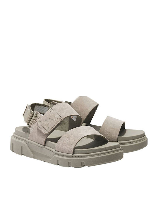 Flache Sandalen für Damen mit Riemen Light Taupe
