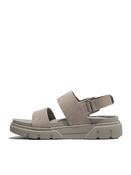 Flache Sandalen für Damen mit Riemen Light Taupe