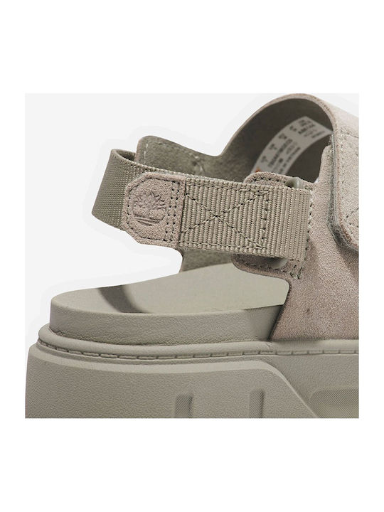 Flache Sandalen für Damen mit Riemen Light Taupe