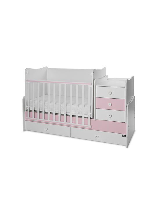 Lorelli Convertible Baby Crib Maxi Plus White for Mattress 62x160cm