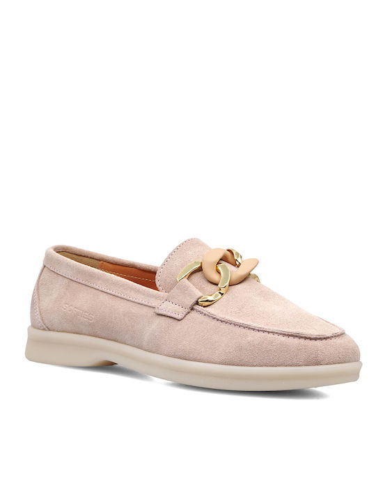 Softies Leather Women's Moccasins in Pink Color